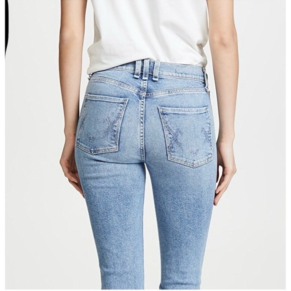 McGuire Denim Barley Boot Button Fly Raw Hem Cropped Jeans Size 25 Style 185C - Picture 2 of 11